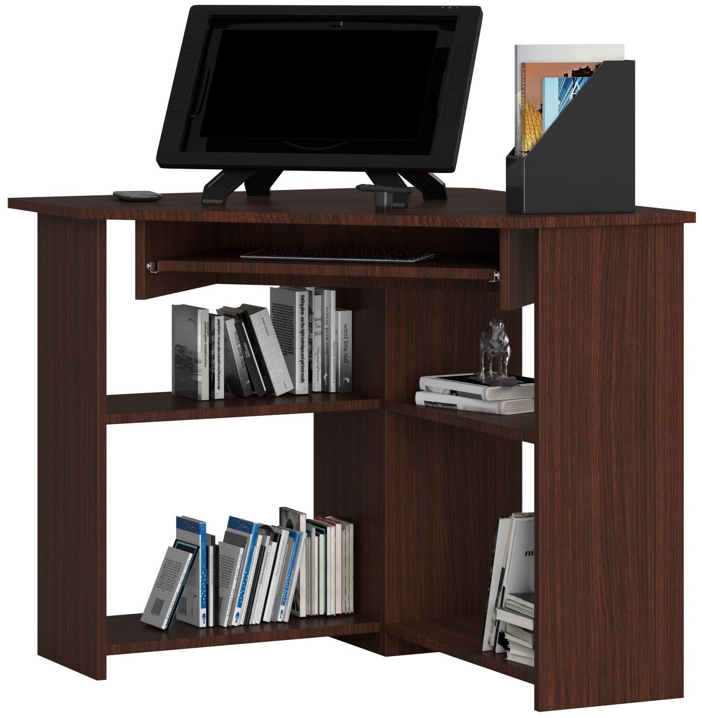 Ak furniture Rohový psací stůl Ted wenge