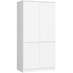 Ak furniture Šatní skříň CLP S90/4D bílá