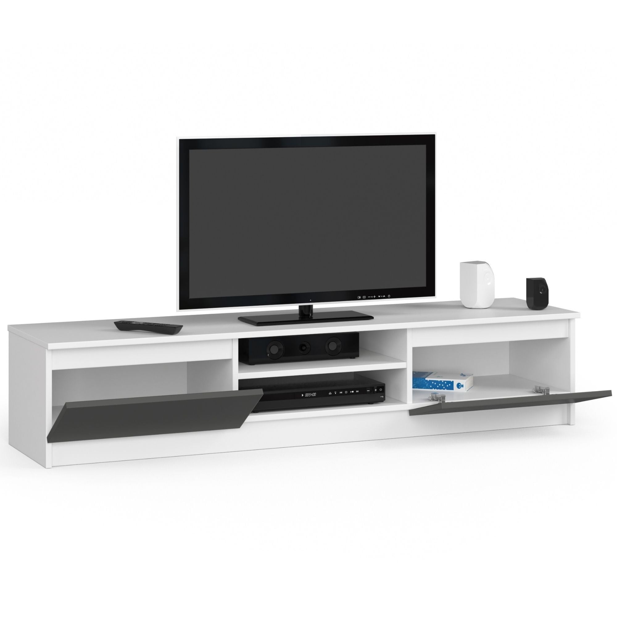 Ak furniture TV stolek Ronon 160 cm bílý/grafit šedý - Obrázek 2