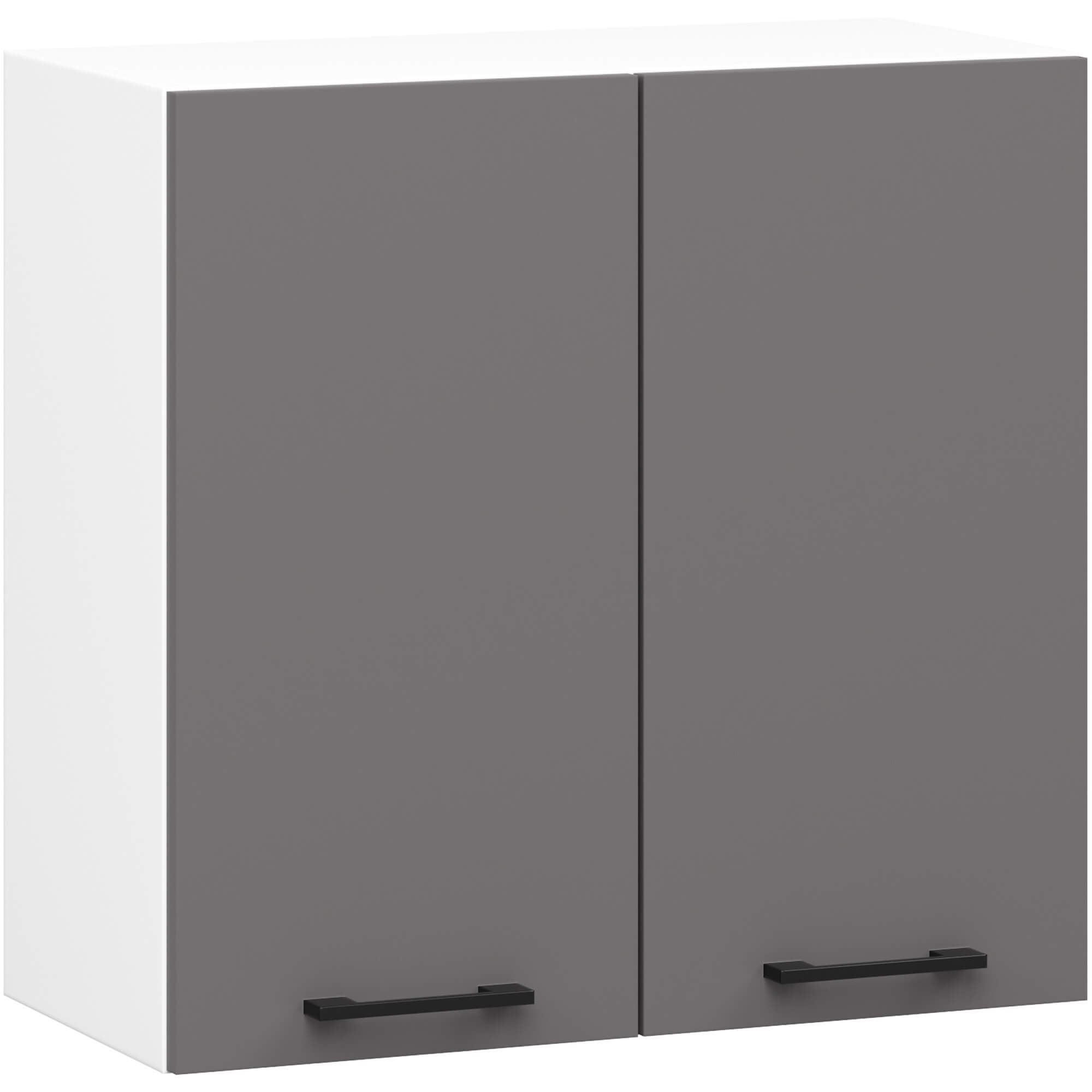 Ak furniture Závěsná kuchyňská skříňka OLIVIE 60x58 cm 01 matná bílá/matná grafitově šedá