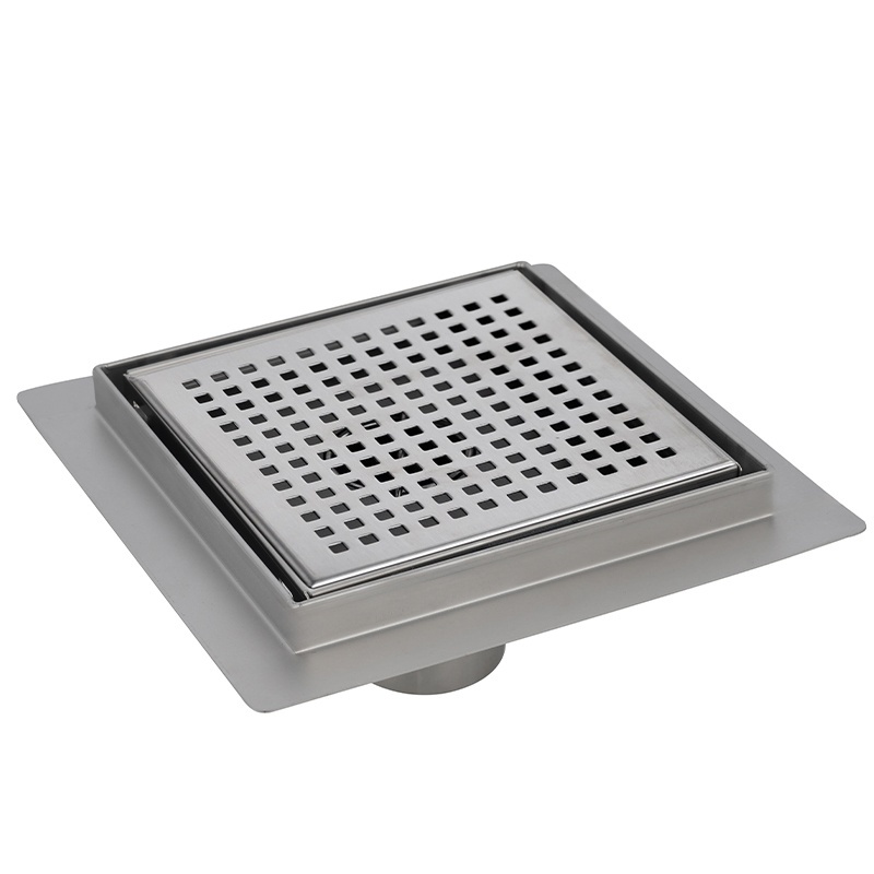BPS-koupelny Čtvercový sprchový odtokový žlab DL08-QUBE-G3 HYD-3860 15x15 cm