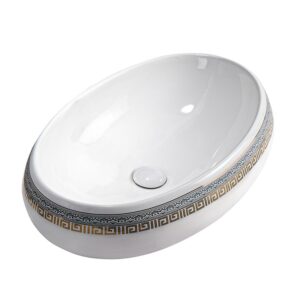 BPS-koupelny Keramické umyvadlo na desku HYD-CI-WH-MOD2-600 60x40