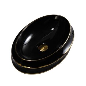 BPS-koupelny Keramické umyvadlo na desku HYD-YO-BL-GL-LN-600 60x40 cm