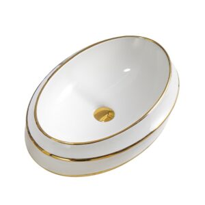 BPS-koupelny Keramické umyvadlo na desku HYD-YO-WH-GL-LN-600 60x40 cm