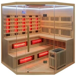 BPS-koupelny Kombinovaná sauna 2v1 HYD-7525 - Infrasauna + finská sauna 200x200