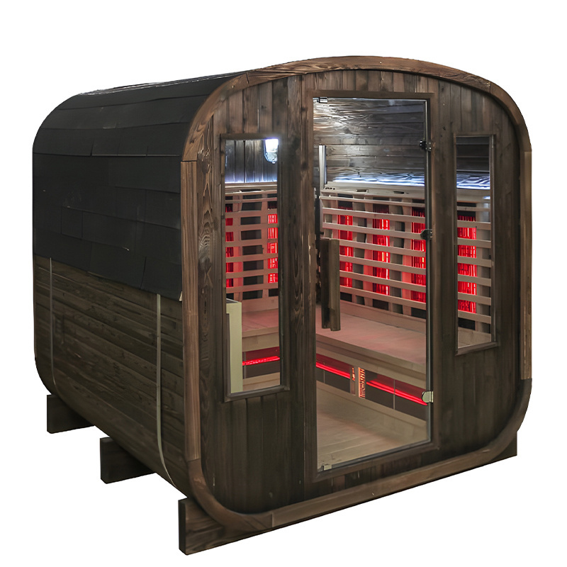BPS-koupelny Zahradní kombinovaná sudová sauna 2v1 HYD-4767 - Infrasauna + finská sauna 200x200