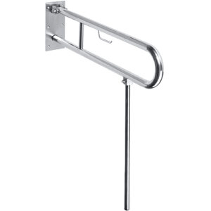 Bemeta Design HELP: Sklopný úchyt ve tvaru U s opěrnou nohou a držákem TP 850 mm