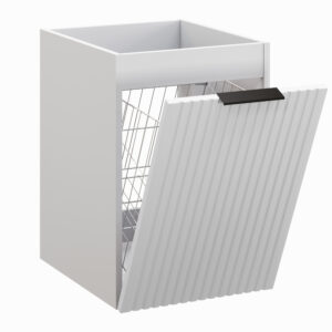 Comad Doplňková koupelnová skříňka nízká s košem Adel White 40 bílá