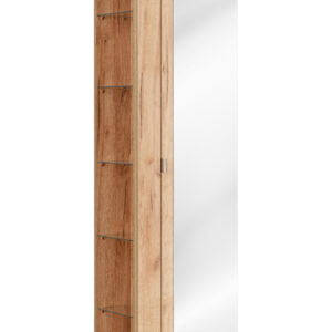 Comad Doplňková koupelnová skříňka vysoká Capri Oak se zrcadlem 45 zlatý dub craft/zrcadlovina