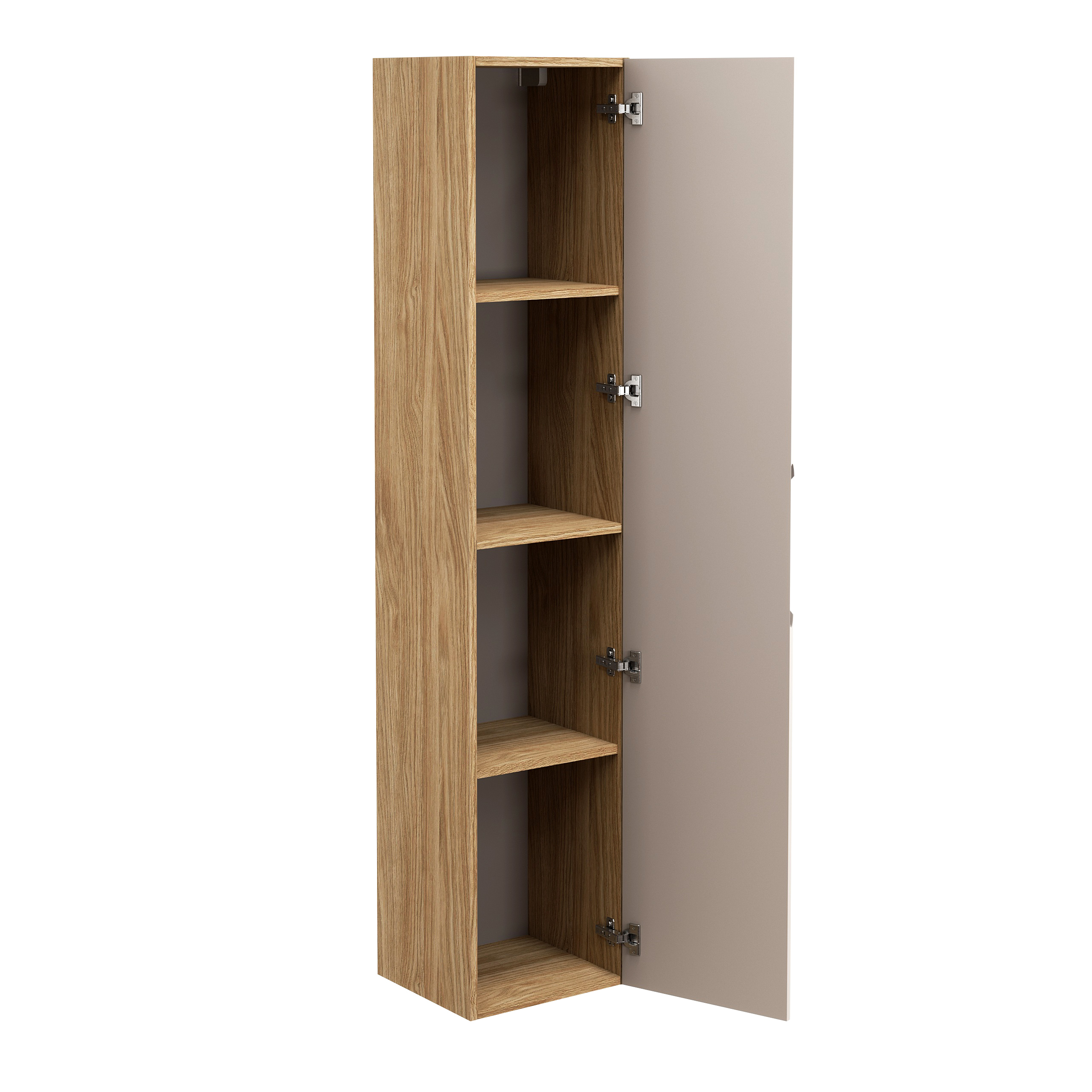 Comad Doplňková koupelnová skříňka vysoká Luxor Beige 35 olejovaný dub/béžová - Obrázek 2