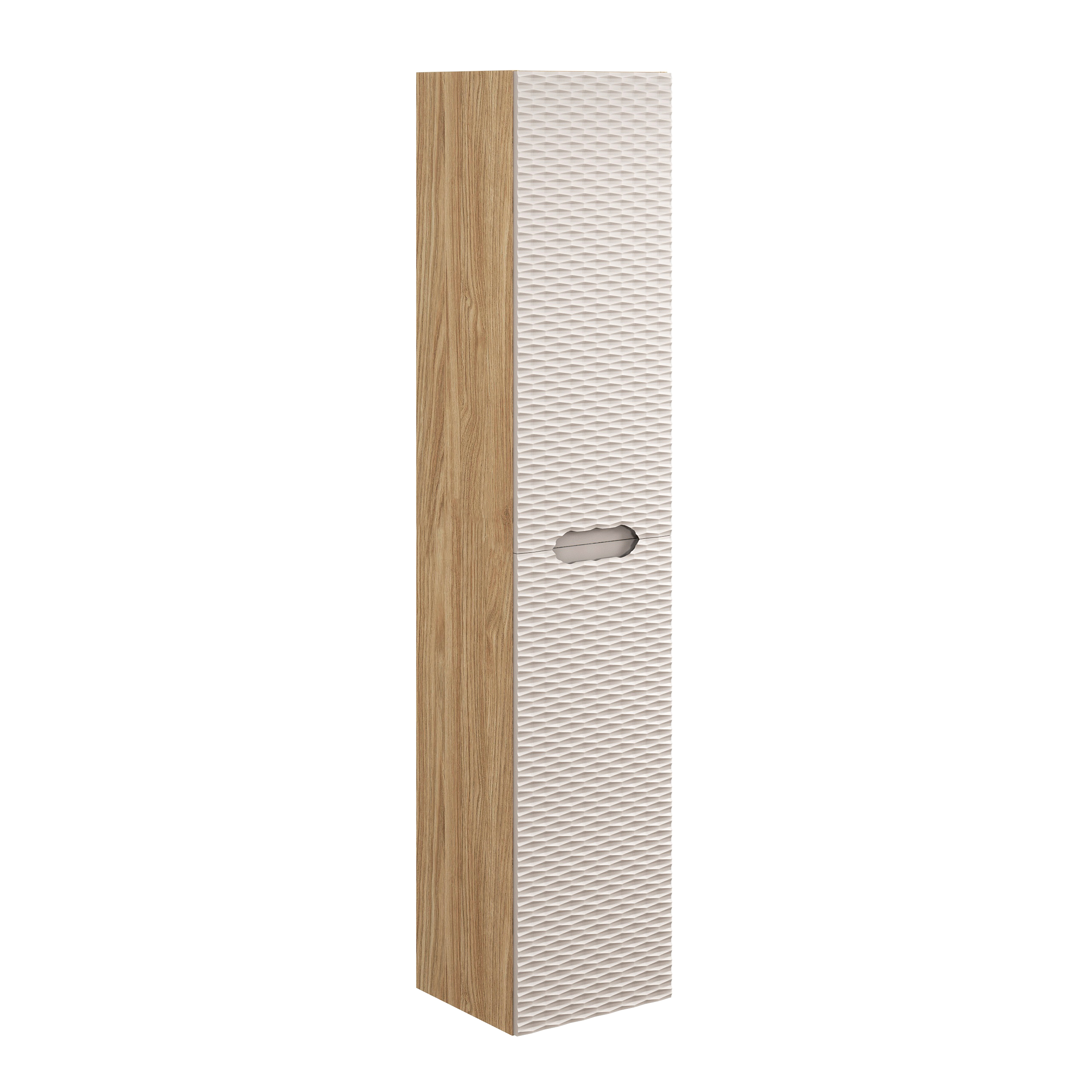 Comad Doplňková koupelnová skříňka vysoká Ocean Beige olejovaný dub/béžová