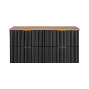 Comad Koupelnová skříňka pod deskové umyvadlo Adel Black SET -ADB B 120 černá/dub wotan