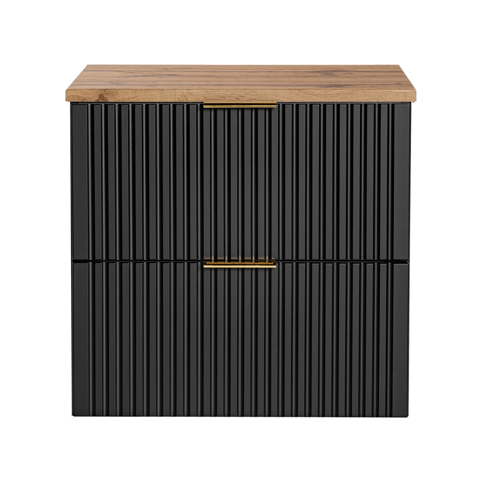 Comad Koupelnová skříňka pod deskové umyvadlo Adel Black SET -ADB B 60 černá/dub wotan