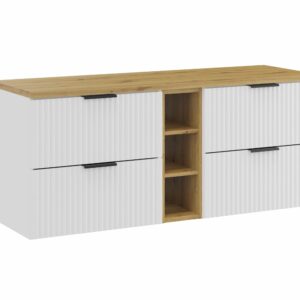 Comad Koupelnová skříňka pod deskové umyvadlo Adel White SET-ADW B ARTISAN 140 bílá/dub artisan