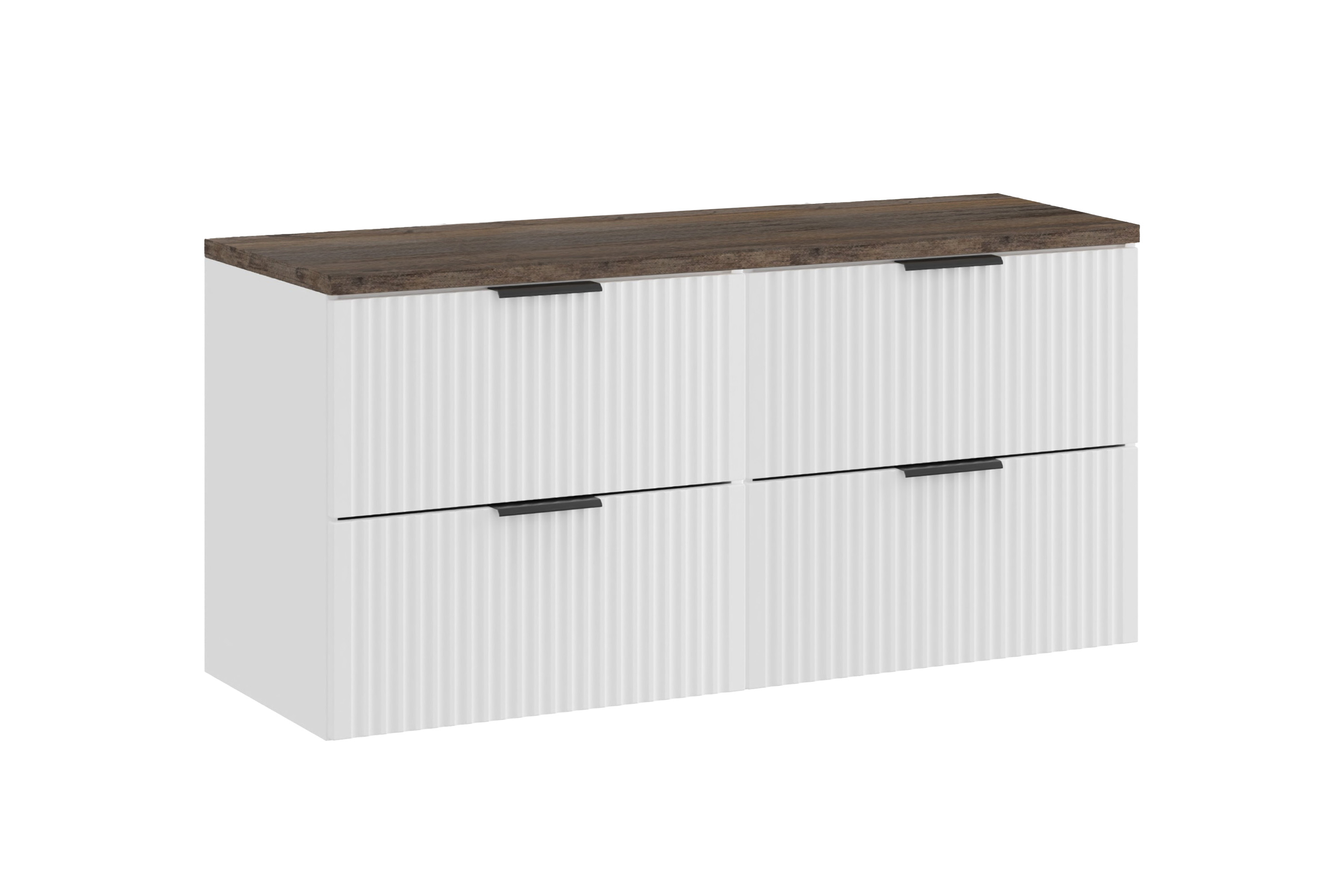 Comad Koupelnová skříňka pod deskové umyvadlo Adel White SET-ADW B VINTAGE 120 bílá/santa fe oak