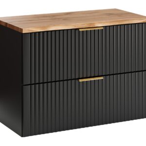 Comad Koupelnová skříňka pod deskové umyvadlo SET-ADB B NAT Wotan 80 černá/dub wotan