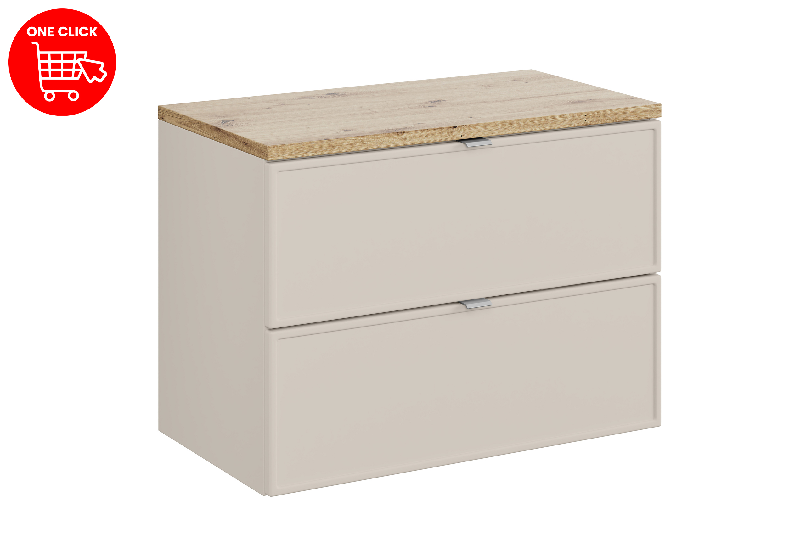 Comad Koupelnová skříňka pod deskové umyvadlo SET-BC B Artisan 80 kašmír/dub artisan - Obrázek 2