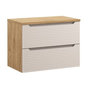 Comad Koupelnová skříňka pod deskové umyvadlo SET-LXB B 80 dub olejovaný/béžová