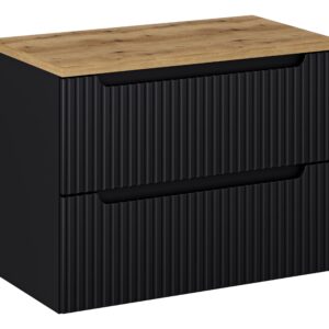 Comad Koupelnová skříňka pod deskové umyvadlo SET-NOB B Oak Nova Black 80 černá/dub coast evoke