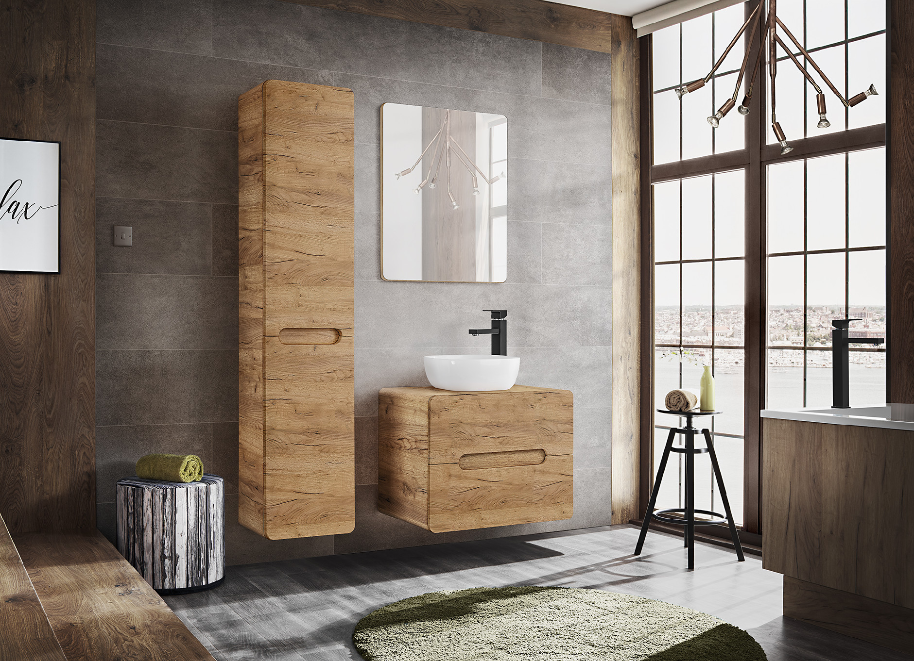 Comad Koupelnová skříňka pod umyvadlo Aruba Craft 60 dub craft - Obrázek 2
