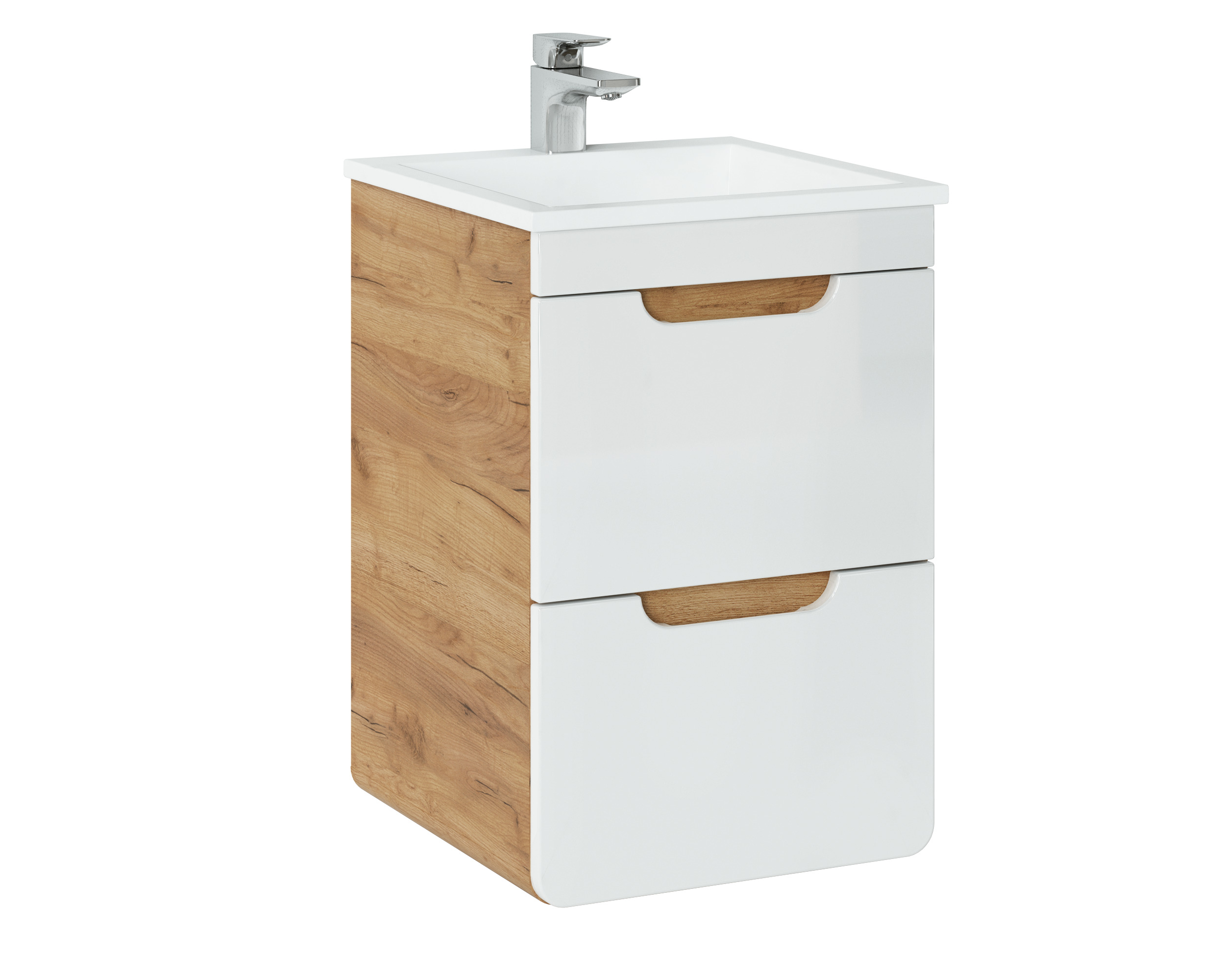 Comad Koupelnová skříňka pod umyvadlo Aruba White 40 dub craft/bílá - Obrázek 2