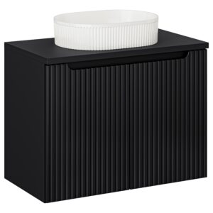 Comad Koupelnová skříňka s deskovým umyvadlem SET-NOB B BLACK 80 II černá mat