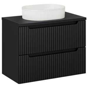 Comad Koupelnová skříňka s deskovým umyvadlem SET-NOB B BLACK 80 černá mat