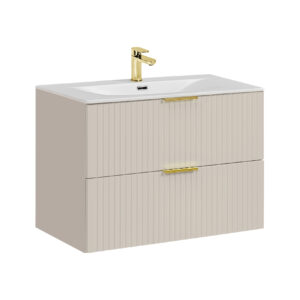 Comad Koupelnová skříňka s keramickým umyvadlem Adel Cashmere 80 cm - kašmír
