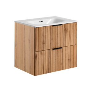 Comad Koupelnová skříňka s keramickým umyvadlem Adel Oak 60 cm - dub wotan