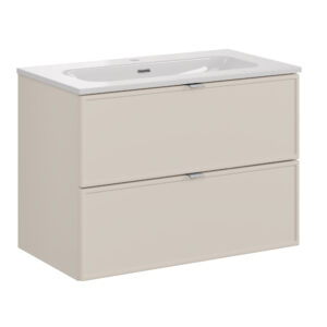 Comad Koupelnová skříňka s keramickým umyvadlem Bella Cashmere 80 cm - kašmír