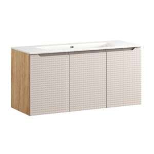 Comad Koupelnová skříňka s keramickým umyvadlem Luxor Beige 120 cm - béžová