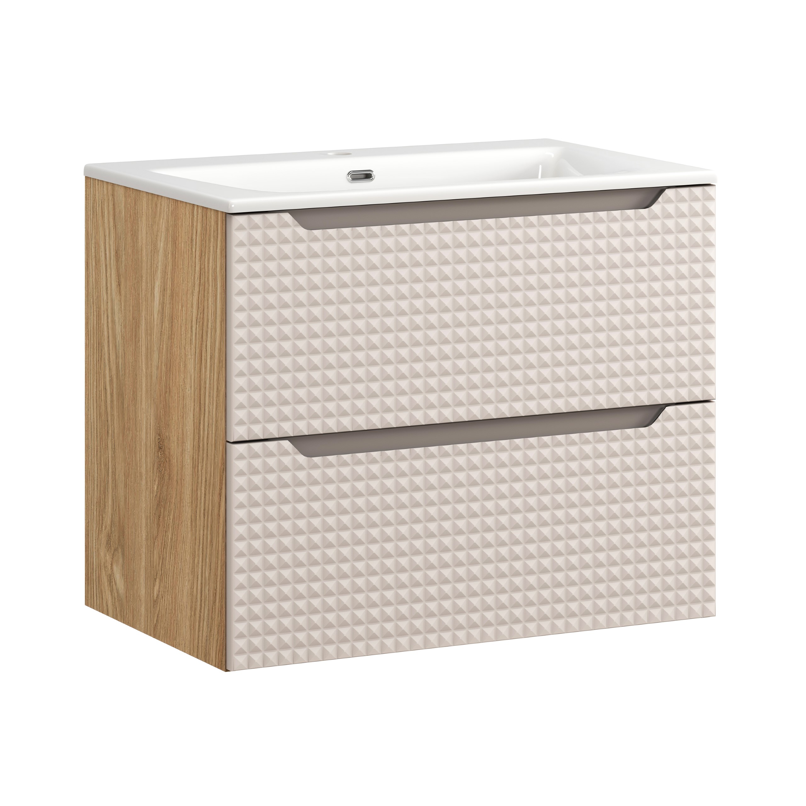 Comad Koupelnová skříňka s keramickým umyvadlem Luxor Beige 70 cm - béžová