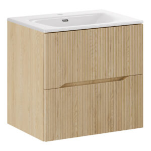 Comad Koupelnová skříňka s keramickým umyvadlem Nordic Cremona 60 cm - dub cremona
