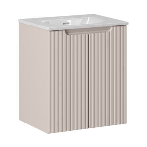 Comad Koupelnová skříňka s keramickým umyvadlem Nova Cashmere II 50 cm - kašmír