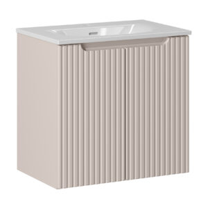 Comad Koupelnová skříňka s keramickým umyvadlem Nova Cashmere II 60 cm - kašmír