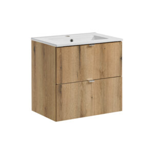 Comad Koupelnová skříňka s keramickým umyvadlem Nova Oak 60 cm - dub coast evoke