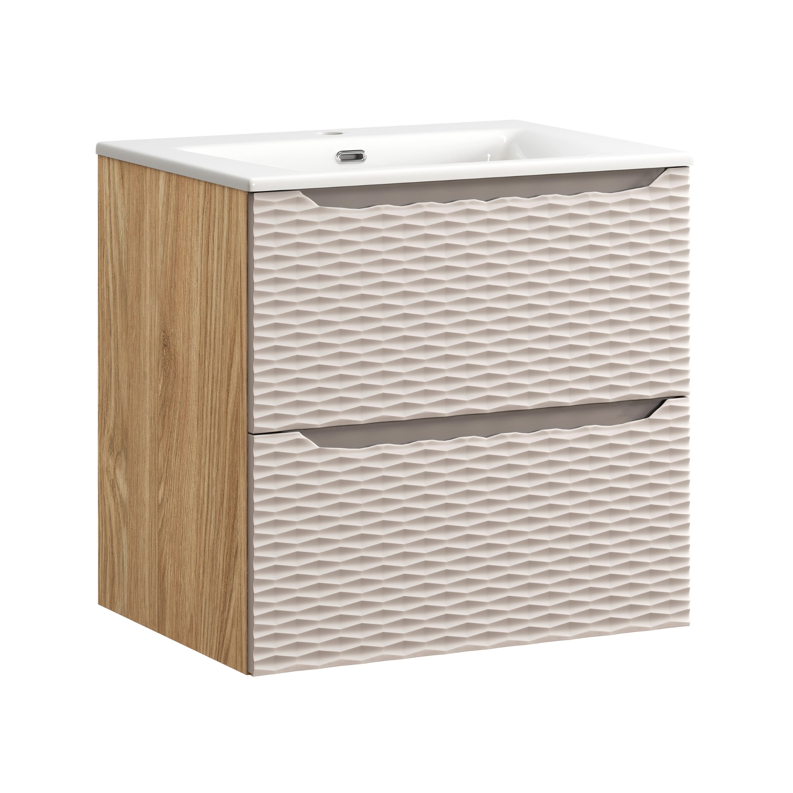 Comad Koupelnová skříňka s keramickým umyvadlem Ocean Beige II 60 cm - béžová