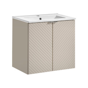 Comad Koupelnová skříňka s keramickým umyvadlem Viva Cashmere II 60 cm - kašmír