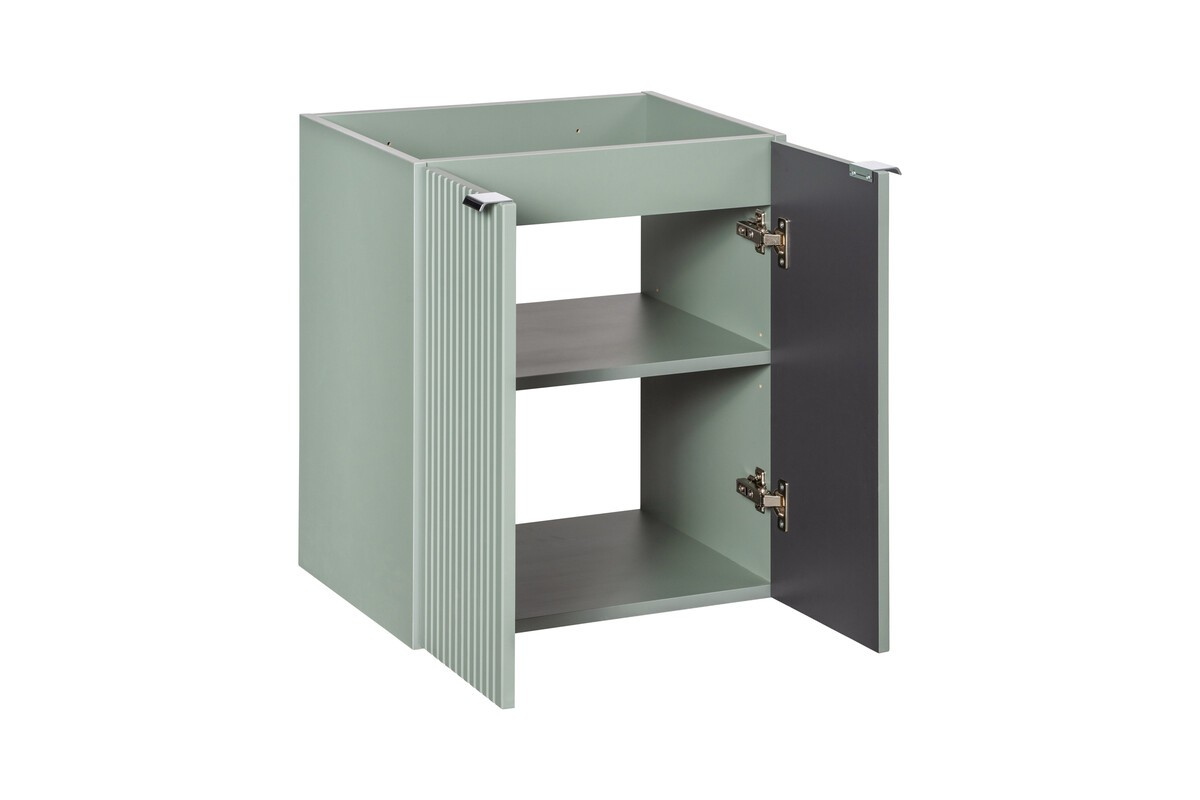 Comad Závěsná skříňka pod umyvadlo Line Reed Green s deskou 120 cm zelená/dub casella - Obrázek 2