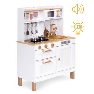 ECOTOYS Dětská kuchyňka VINTAGE bílá
