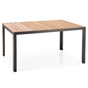 HALMAR Zahradní stůl Fierro 150 cm hnědý/černý