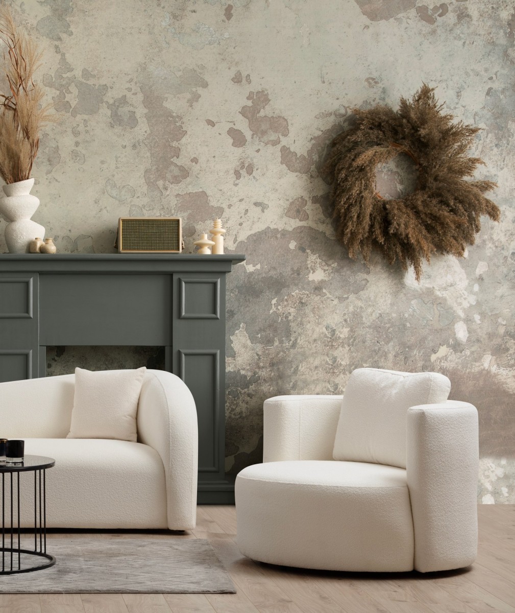 Hanah Home Designové křeslo Asos bouclé krémové - Obrázek 2