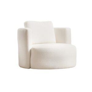 Hanah Home Designové křeslo Asos bouclé krémové
