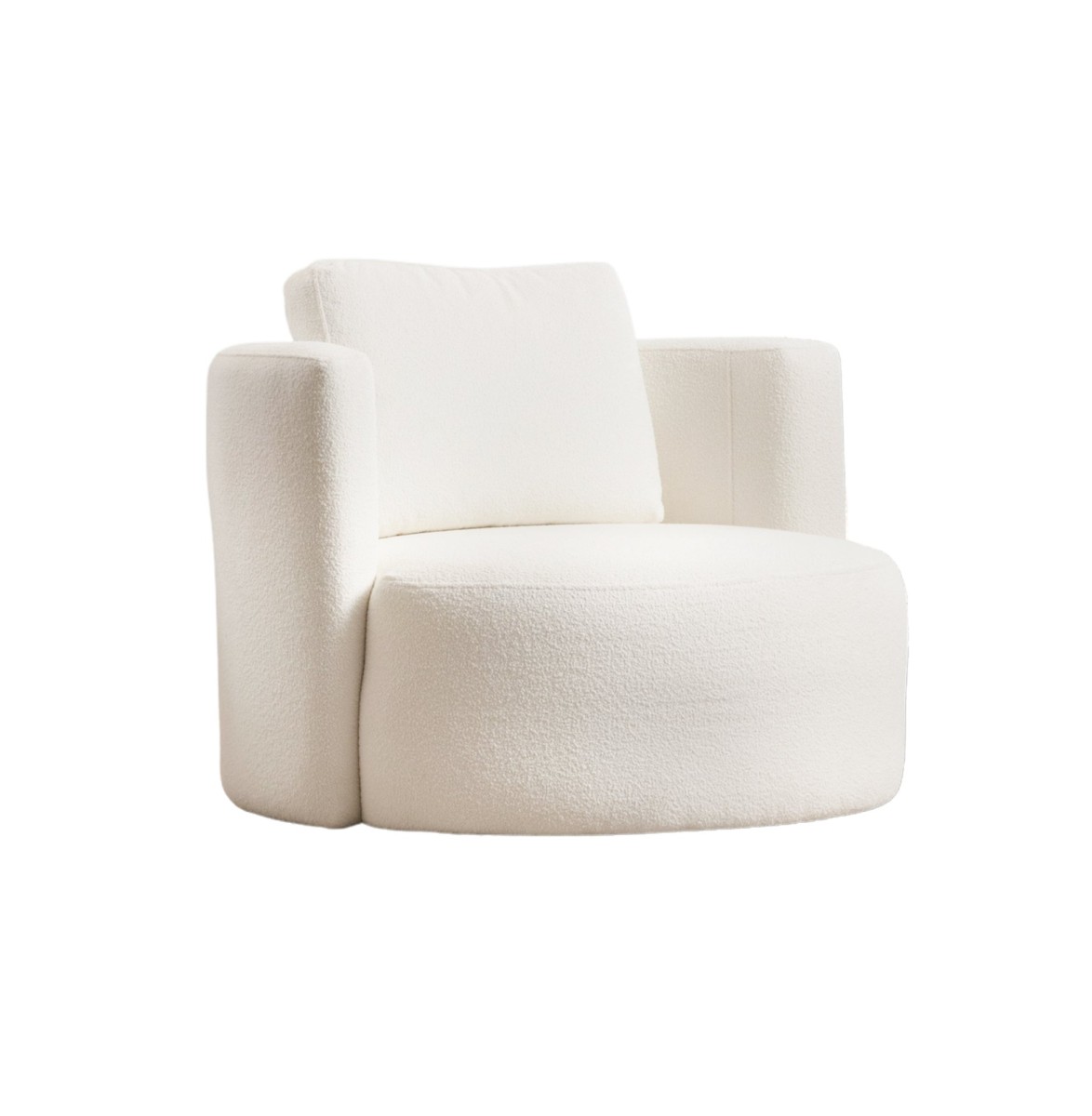 Hanah Home Designové křeslo Asos bouclé krémové