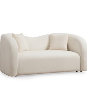 Hanah Home Dvoumístná pohovka Asos 170 cm bouclé krémová