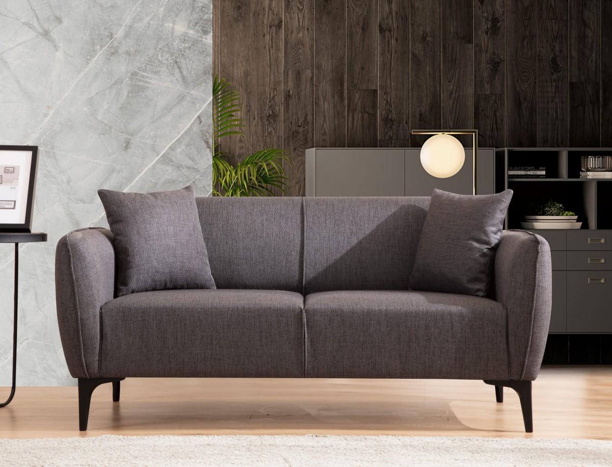 Hanah Home Dvoumístná pohovka Belissimo 180 cm tmavě šedá - Obrázek 2