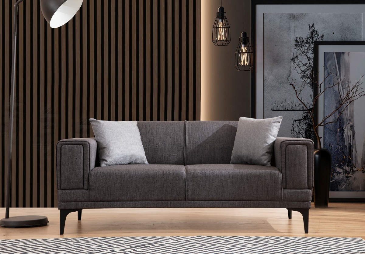 Hanah Home Dvoumístná pohovka Horizon 170 cm tmavě šedá - Obrázek 2