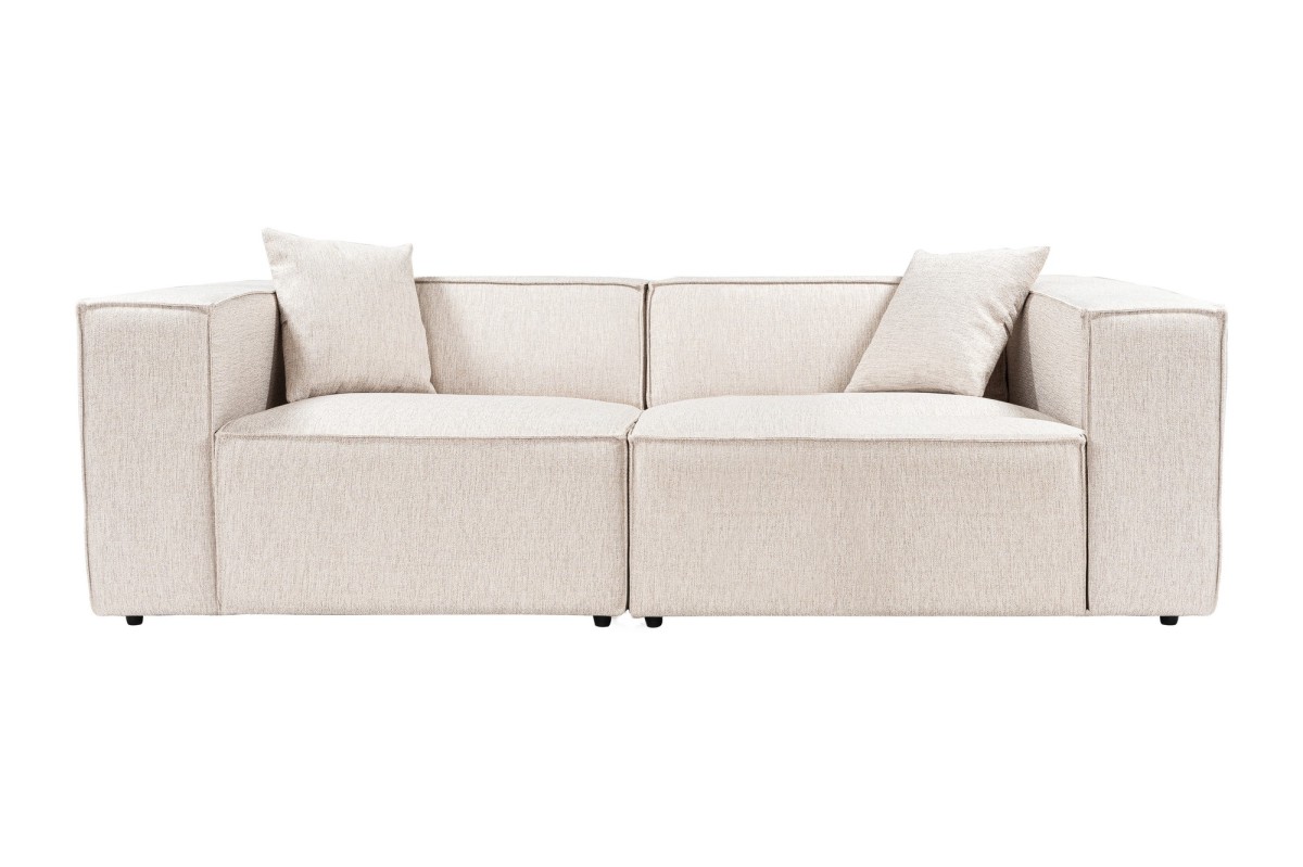 Hanah Home Dvoumístná pohovka Lora 220 cm béžovo-hnědá