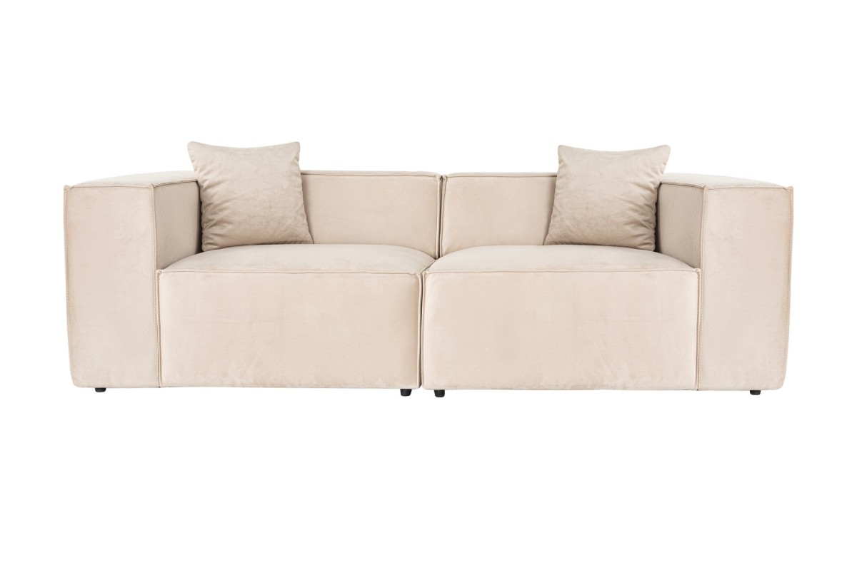 Hanah Home Dvoumístná pohovka Lora 220 cm krémová