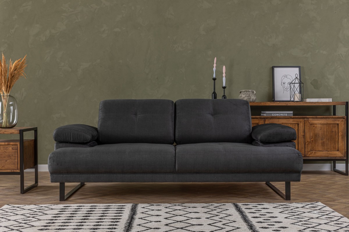 Hanah Home Dvoumístná pohovka Mustang 199 cm antracitová - Obrázek 2